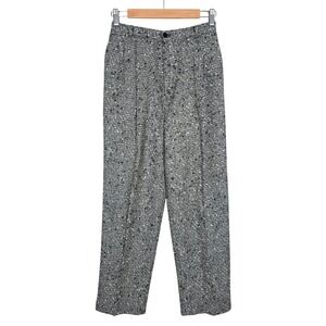 Ms. Jennifer Petite Vintage 100% Wool Pleated Trousers with Belt Grey 6